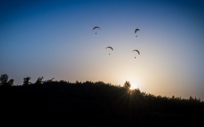 Gleitschirmfliegen in Erlau bei knapp 35 Grad